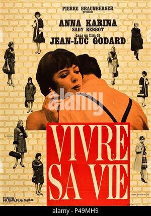 Original Film Titel: VIVRE SA VIE: FILM EN DOUZE TABLEAUX. Englischer Titel: MEIN LEBEN ZU LEBEN. Regisseur: JEAN-LUC GODARD. Jahr: 1962. Credit: PATHE KINO/Album Stockfoto