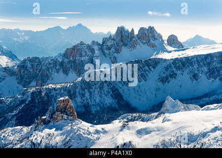 Blick auf die Dolomiten Vom Lagazuoi Zuflucht Europa, Italien, Venetien, Belluno, Falzarego Pass Stockfoto