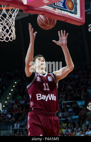 München, Deutschland. 16 Juni, 2018. Vladimir LUCIC (Nr. 11, FCB). Basketball, Basketball Bayern München (FCB) - Alba Berlin (B), Basketball Bundesliga BBL, Final, 5. Spiel, Saison 2017/2018, am 16/06/2018 in Muenchen/AUDIDOME/Deutschland. | Verwendung der weltweiten Kredit: dpa/Alamy leben Nachrichten Stockfoto