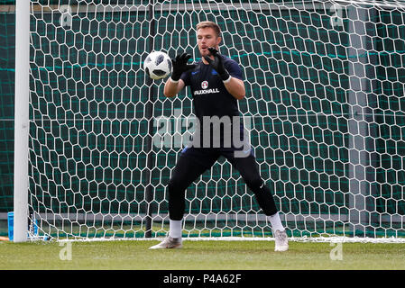 Zelenogorsk, Sankt Petersburg, Russland. 21. Juni 2018. Jack Butland von England während einer England Training bei Stadion Spartak Zelenogorsk am 21. Juni 2018 in Zelenogorsk, Sankt Petersburg, Russland. Credit: PHC Images/Alamy leben Nachrichten Stockfoto