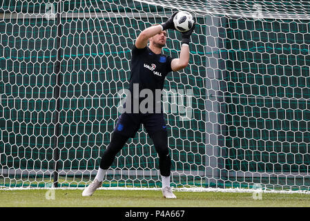 Zelenogorsk, Sankt Petersburg, Russland. 21. Juni 2018. Jack Butland von England während einer England Training bei Stadion Spartak Zelenogorsk am 21. Juni 2018 in Zelenogorsk, Sankt Petersburg, Russland. Credit: PHC Images/Alamy leben Nachrichten Stockfoto