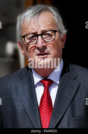 "Irland kommt zuerst". Aussage von Jean Claude Juncker, Präsident der Europäischen Kommission, wenn Sie Bezug auf die Brexit Verhandlungen mit Großbritannien, bei einem Besuch in Dublin, Irland Stockfoto