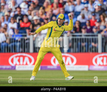 Donnerstag, 21 Juni 2018, Emerald Emirate Riverside, Chester-le-Street, 4. ODI Royal London eintägiger Serie England v Australia; Shaun Sumpf von Australien Stockfoto