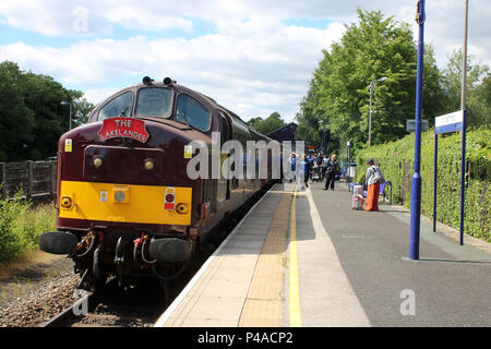 Ovenholme nach Windermere, Großbritannien. Juni 2018 21. West Coast Eisenbahnen ausgeführt werden Personenzüge auf den Seen mit 6 Dienstleistungen ein Tag in jede Richtung, zwischen Windermere und Oxenholme nach Norden ihre Dienste zurück und ersetzte sie mit Bussen, die wahrscheinlich bis zum 2. Juli 2018. Credit: Andrew Bell/Alamy leben Nachrichten Stockfoto