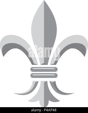 Fleur de Lis-heraldischen Symbol der französischen Monarchie Stock Vektor