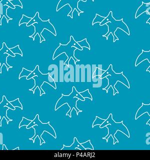 Dinosaurier pterodactyl nahtlose Muster. Vector Illustration. Blauen Hintergrund. Stock Vektor