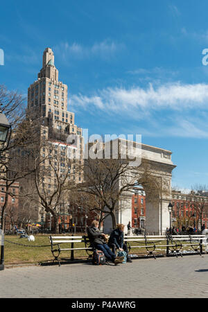 Washington Square Park, Greenwich Village, Manhattan, New York City, USA Stockfoto