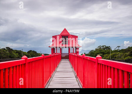 Portugal, Azoren, Insel Pico Madalena, Weinmuseum, Weinberg promenade Stockfoto