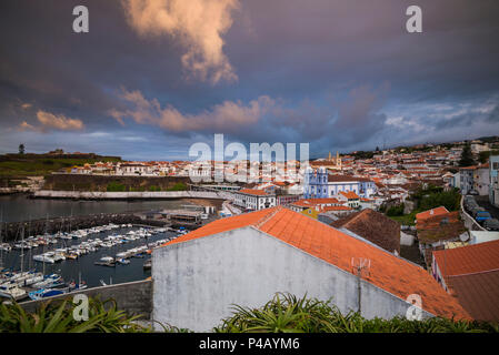 Portugal, Azoren, auf der Insel Terceira, Angra do Heroismo, Marina District Stockfoto