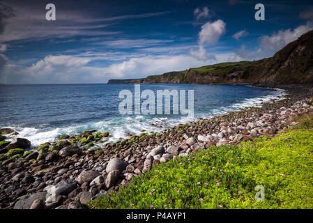 Portugal, Azoren, Faial Island, Riberinha, Porto da Boca Ribeira Strand Stockfoto