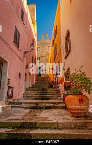 Italien Sardinien Anglona Castelsardo, das historische Zentrum anzeigen Stockfoto