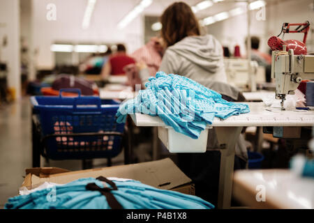 Stoff- und Textilindustrie Stockfoto