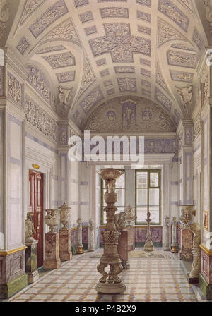 Konstantin Andreyevich Ukhtomsky - Interieur der neuen Eremitage - Kabinett der Skulpturen Stockfoto