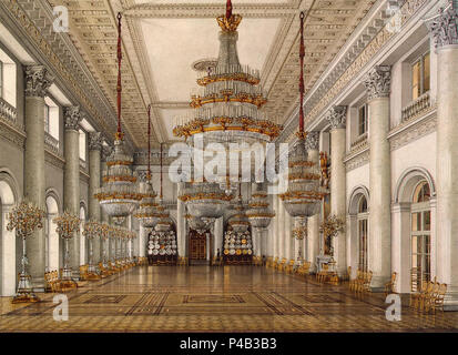 Konstantin Andreyevich Ukhtomsky-Interieurs des Winter Palace - die Nicholas Hall Stockfoto