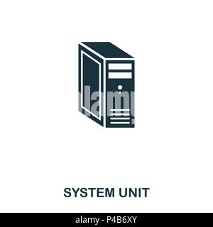 System Einheit Symbol. Line Style Icon Design. UI. Abbildung: system Einheit Symbol. Piktogramm isoliert auf Weiss. Fertig in web design, Anwendungen, Software, Druck verwenden. Stockfoto