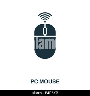 Pc-Maus. Line Style Icon Design. UI. Abbildung: pc Maus auf das Symbol. Piktogramm isoliert auf Weiss. Fertig in web design, Anwendungen, Software, Druck verwenden. Stockfoto