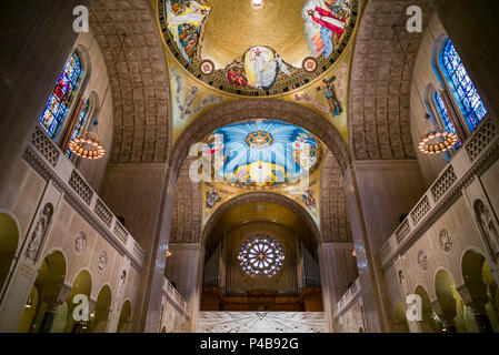 USA, District of Columbia, Washington, Basilika Nationalheiligtum der Unbefleckten Empfängnis, Anbauteile innen Stockfoto