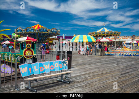 USA, New Jersey, Jersey Shore, Wildwoods, Wildwoods Beach Boardwalk Stockfoto