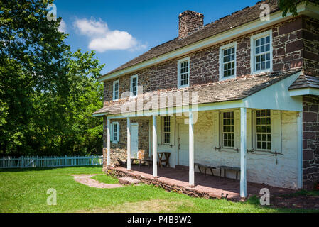 USA, Pennsylvania, Birdsboro, Daniel Boone Homestead, ehemaliges Haus des 18. und 19. Jahrhundert amerikanischer Frontiersman, Daniel Boone Stockfoto