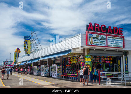 USA, New Jersey, Jersey Shore, Wildwoods, Wildwoods Beach Boardwalk Stockfoto