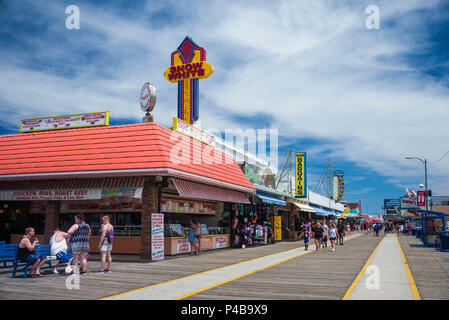 USA, New Jersey, Jersey Shore, Wildwoods, Wildwoods Beach Boardwalk Stockfoto