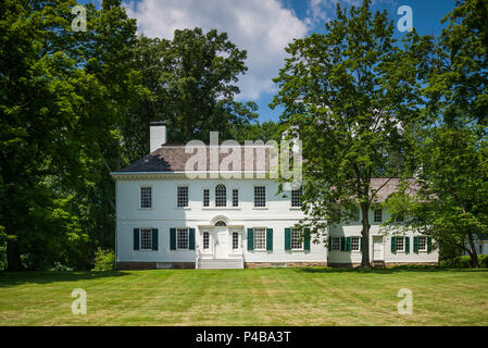 USA, New Jersey, Morristown Morristown National Historical Park, Washington's Hauptquartier, die auch als Ford Villa, Haus von General George Washington während der Amerikanischen Revoutionary Krieg verwendet werden Stockfoto