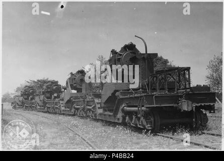 12 Zoll Mörser Eisenbahn Geschütze - Stockfoto