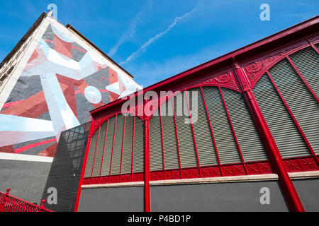 Ferreira Borges markt Fassade in Porto Portugal Europa Stockfoto