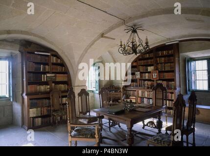 Interieur DE LA BIBLIOTECA -. Ort: ST JOHN'S KLOSTER (Berlin), POYO, SPANIEN. Stockfoto