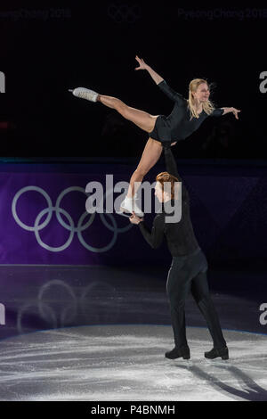 Evgenia Tarasova / Wladimir Morosow (OAR) durchführen an den Eiskunstlauf Gala-Ausstellung bei den Olympischen Winterspielen PyeongChang 2018 Stockfoto