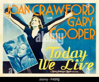 Original Film Titel: Wir leben heute. Englischer Titel: Wir leben heute. Regisseur: Howard Hawks. Jahr: 1933. Credit: MGM /Album Stockfoto
