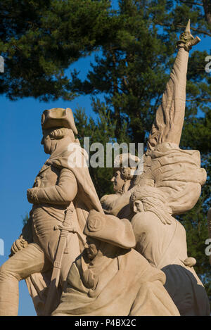 USA, Pennsylvania, Bucks County, Washington Crossing, Statue von General George Washington den Delaware River Crossing am 25. Dezember 1776 Stockfoto