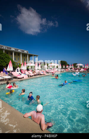 USA, New Jersey, Cape May, Congress Hall Hotel, Pool Stockfoto