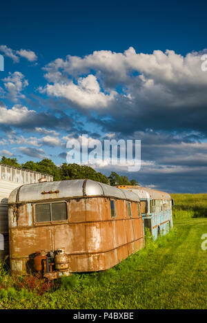 USA, New York, Finger Lakes Region, Trumansburg, antike Anhänger Stockfoto