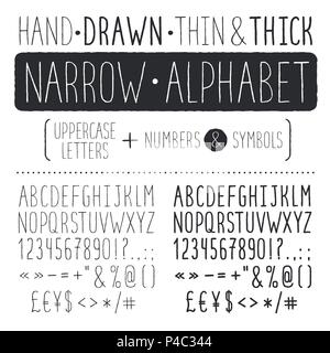 Hand gezeichnet Alphabet Stock Vektor