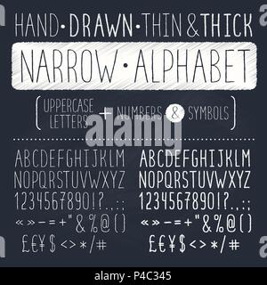 Hand gezeichnet Alphabet Stock Vektor