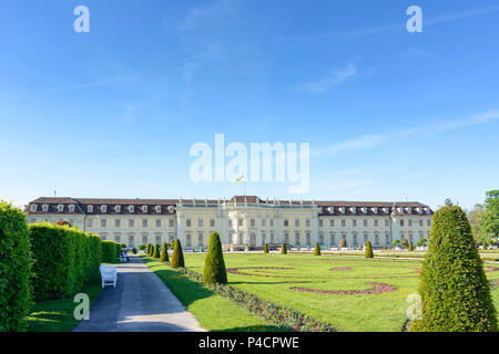 Ludwigsburg, Schloss (Schloss, Burg), Ludwigsburg, neuen Corps de Logis, oder Neuen Hauptbaus, Blühende barocken Gärten, Region Stuttgart, Baden-Württemberg, Deutschland Stockfoto