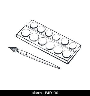 Farben Skizze isoliert Stock Vektor