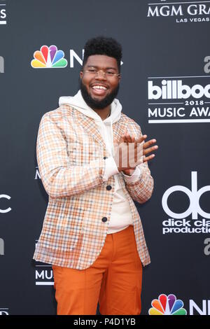 2018 Billboard Music Awards im MGM Grand Garden Arena am 20. Mai 2018 in Las Vegas, NV bietet: Khalid Wo: Las Vegas, Nevada, United States Wenn: 20. Mai 2018 Credit: Nicky Nelson/WENN.com Stockfoto