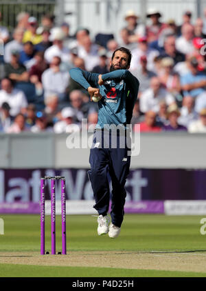 England's Moeen Ali während der eine Tag Länderspiel im Emirates Riverside, Chester-le-Street. PRESS ASSOCIATION Foto. Bild Datum: Donnerstag, Juni 21, 2018. Siehe PA Geschichte Cricket England. Foto: Richard Verkäufer/PA-Kabel. Einschränkungen: Nur für den redaktionellen Gebrauch bestimmt. Keine kommerzielle Nutzung ohne vorherige schriftliche Zustimmung der EZB. Standbild nur verwenden. Keine bewegten Bilder zu senden emulieren. Nicht entfernen oder verdecken von Sponsor Logos. Stockfoto