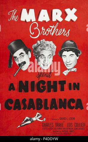 Original Film Titel: eine Nacht in Casablanca. Englischer Titel: eine Nacht in Casablanca. Film Regie: ARCHIE MAYO. Jahr: 1946. Quelle: UNITED ARTISTS/Album Stockfoto