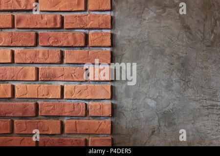 Alte Mauer texturiert, braun Ziegel patten Hintergrund. Stockfoto
