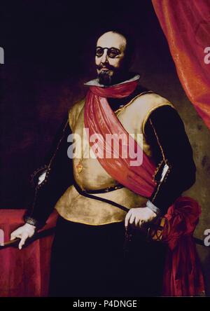 CABALLERO DE LA ORDEN DE SANTIAGO - SIGLO XVII - BARROCO ESPAÑOL. Thema:: Lanfranco (1591-1652). Lage: MUSEO WIESEN/U SÜDLICHEN METHO, DALLAS - TEXAS. Stockfoto