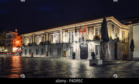 Rathaus mit Azulejos, wie portugiesische Kacheln und religiöse Symbole bekannt eingerichtet Stockfoto