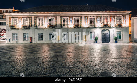 Rathaus mit Azulejos, wie portugiesische Kacheln und religiöse Symbole bekannt eingerichtet Stockfoto