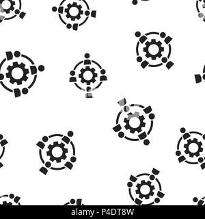 Outsourcing Business Collaboration icon nahtlose Muster Hintergrund. Geschäftskonzept Vector Illustration. Teamwork symbol Muster. Stock Vektor
