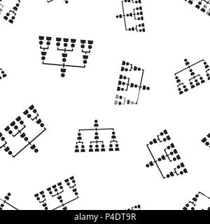 Corporate Organization Chart Symbol nahtlose Muster Hintergrund. Geschäftskonzept Vector Illustration. Teamwork Struktur symbol Muster. Stock Vektor