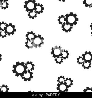 Zahnrad Zahnrad icon nahtlose Muster Hintergrund. Geschäftskonzept Vector Illustration. Zahnrad Zahnrad symbol Muster. Stock Vektor