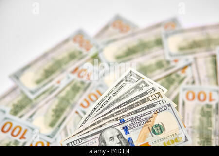 Hintergrund von 100 Dollar Scheine. Geld amerikanischen hundert Dollar bi Stockfoto
