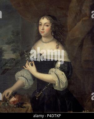 "Katharina von Braganza", aus dem 17. Jahrhundert, Öl auf Leinwand, 102 x 88 cm, P 02409. Autor: Jean Nocret (1615-1672). Lage: Museo del Prado - PINTURA, MADRID, SPANIEN. Stockfoto